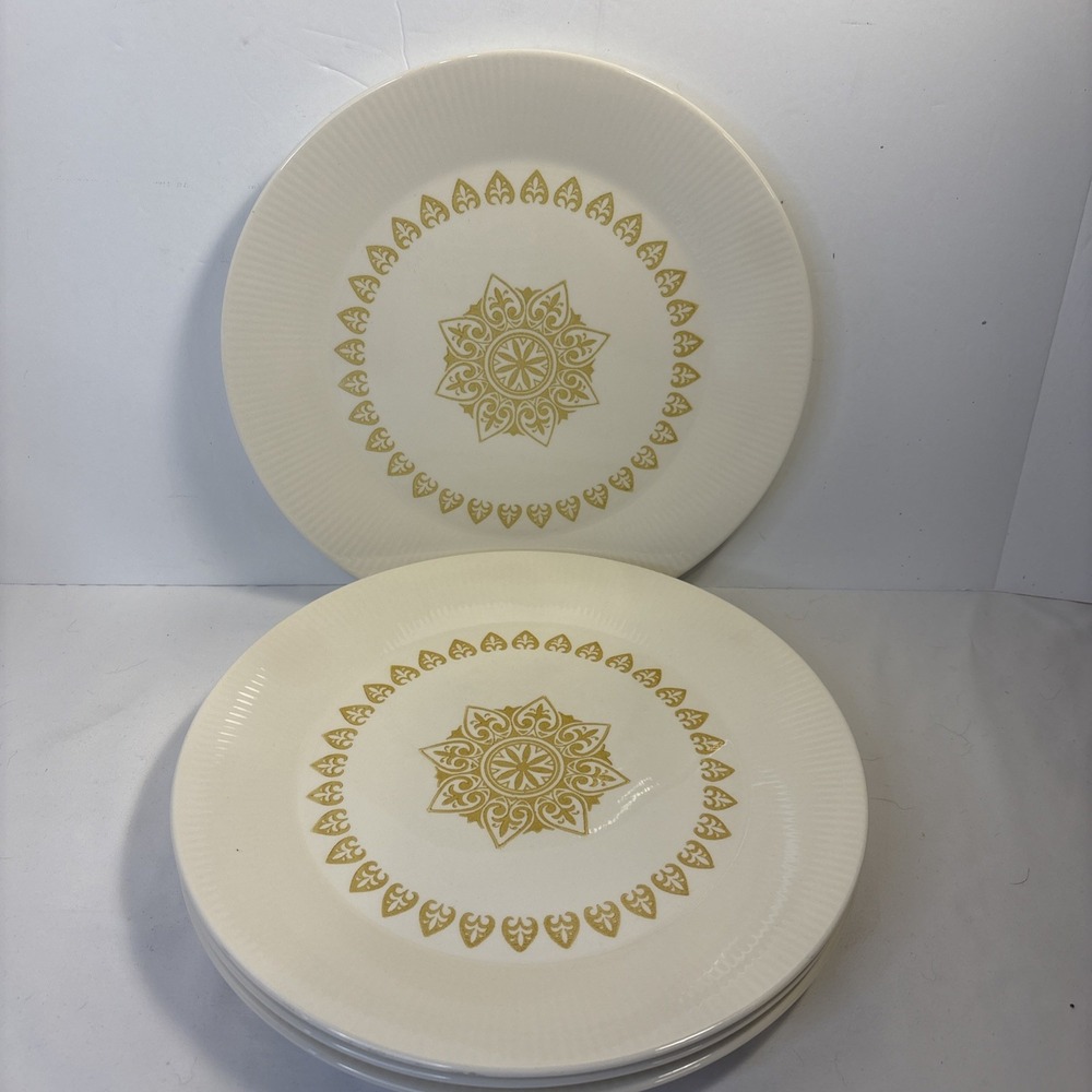 Set Of 4 VINTAGE SHEFFIELD SERENADE MADE IN USA DINNER PLATES 10" DIAMETER